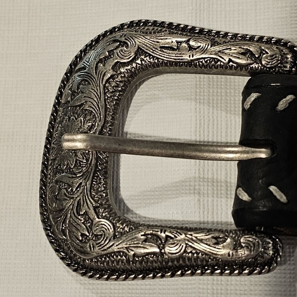 Mens ROPER black Western leather belt sz 34 - Picture 10 of 15